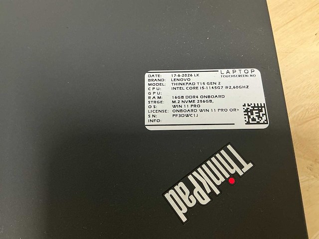 Lenovo thinkpad t15 gen2 laptop - afbeelding 4 van  8