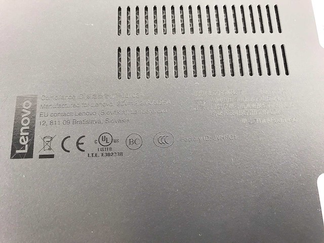 Lenovo thinkpad t490 14”, core(tm) i5 8th gen, 8 gb ram, 256 gb nvme laptops (2x) - afbeelding 6 van  6