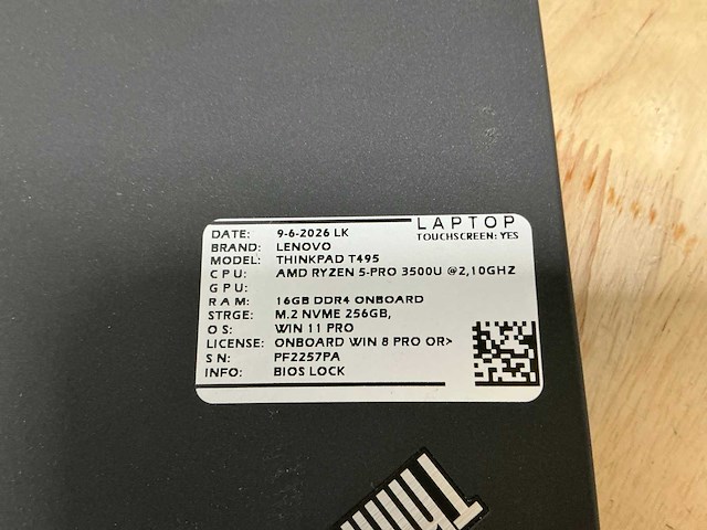 Lenovo thinkpad t495 laptop (2x) - afbeelding 3 van  3
