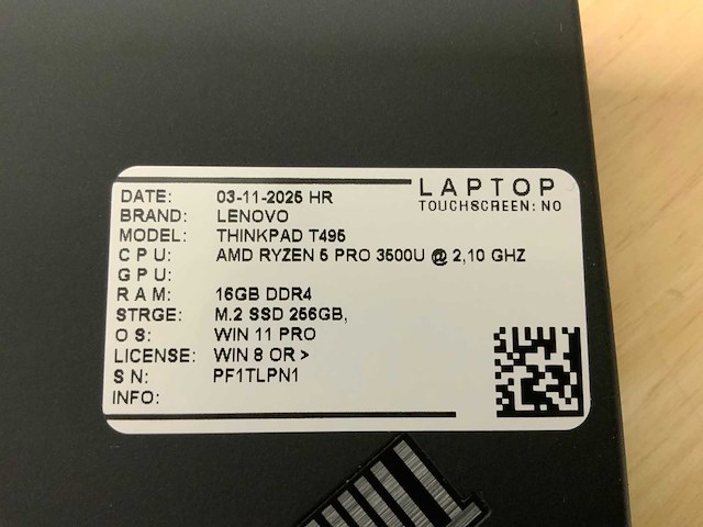 Lenovo thinkpad t495 laptop (3x) - afbeelding 2 van  10