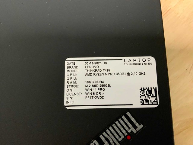 Lenovo thinkpad t495 laptop (3x) - afbeelding 9 van  10