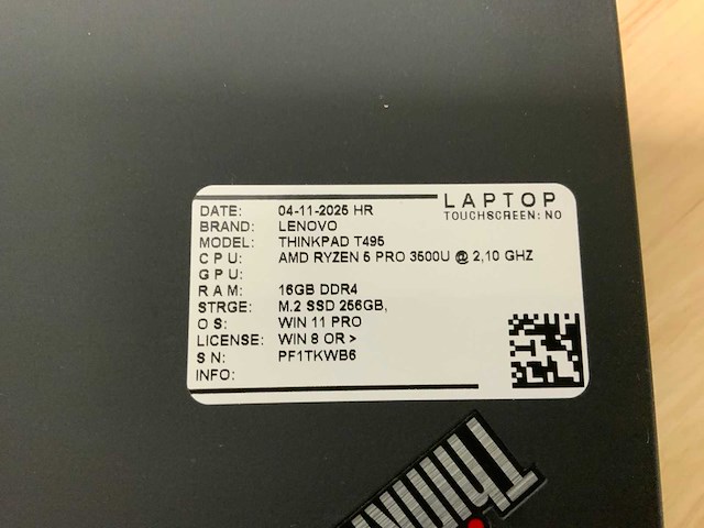 Lenovo thinkpad t495 laptop (3x) - afbeelding 10 van  10