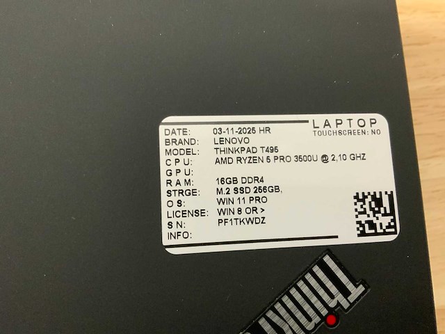 Lenovo thinkpad t495 laptop (3x) - afbeelding 10 van  10