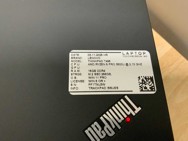 Lenovo thinkpad t495 laptop (4x) - afbeelding 10 van  11