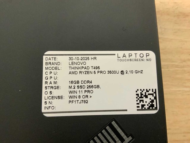 Lenovo thinkpad t495 laptop (4x) - afbeelding 2 van  11