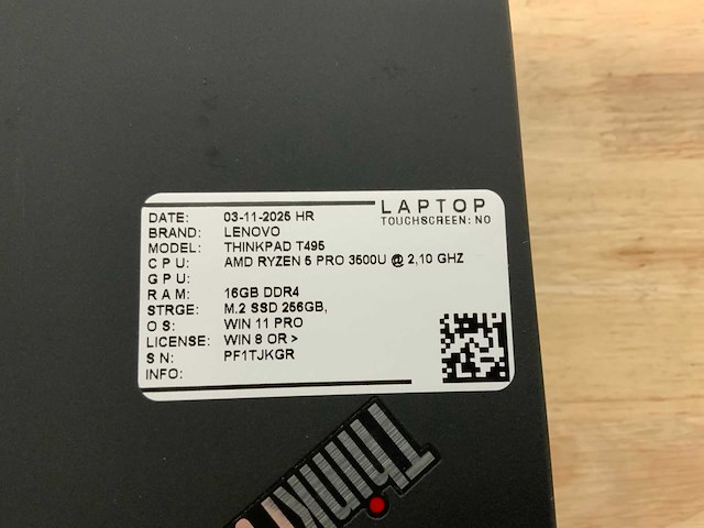 Lenovo thinkpad t495 laptop (4x) - afbeelding 10 van  11