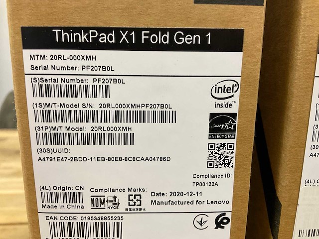 Lenovo thinkpad x1 fold gen 1 laptop - afbeelding 2 van  4