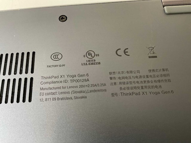 Lenovo thinkpad x1 yoga gen 6 14”, core(tm) i7 11th gen, 16 gb ram, 256 gb nvme touchscreen laptop - afbeelding 8 van  8