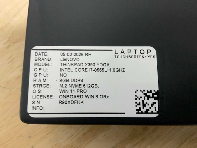 Lenovo thinkpad x390(i7) laptop (2x) - afbeelding 5 van  6