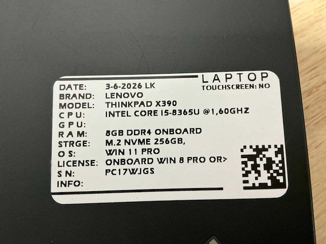 Lenovo thinkpad x390/x390 yoga laptop (2x) - afbeelding 1 van  2