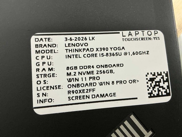 Lenovo thinkpad x390/x390 yoga laptop (2x) - afbeelding 2 van  2