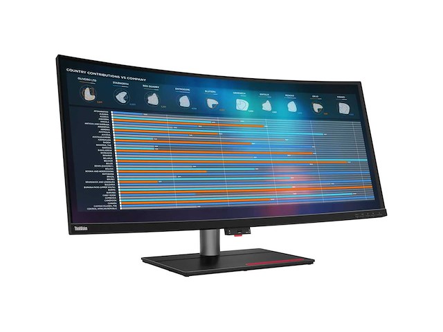 Lenovo thinkvision p40w-20 curved panel monitor - afbeelding 1 van  4