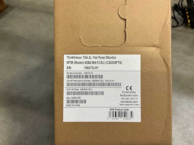 Lenovo thinkvision t24i-2l flat panel monitor - afbeelding 3 van  4