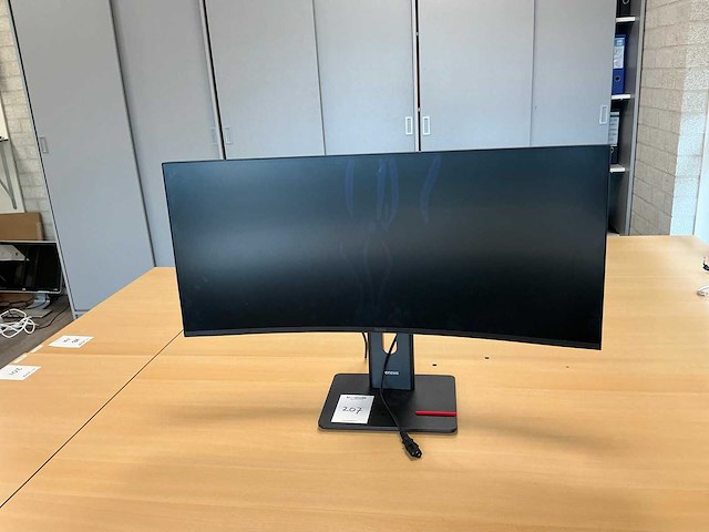 Lenovo thinkvision t34wd40 34” curved monitor - afbeelding 1 van  5