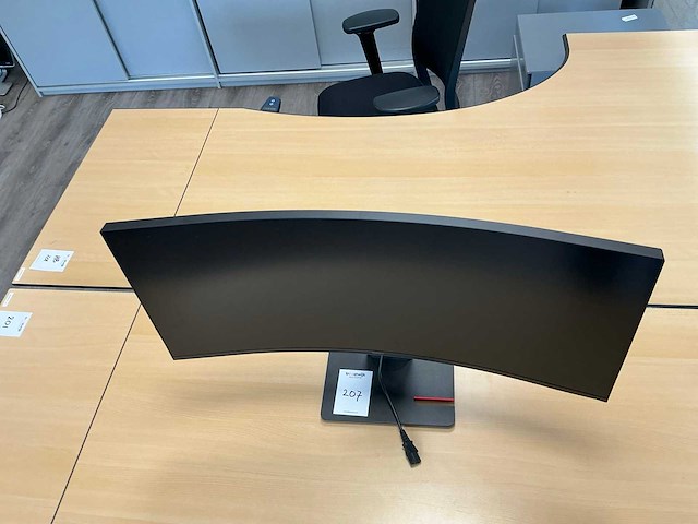 Lenovo thinkvision t34wd40 34” curved monitor - afbeelding 2 van  5