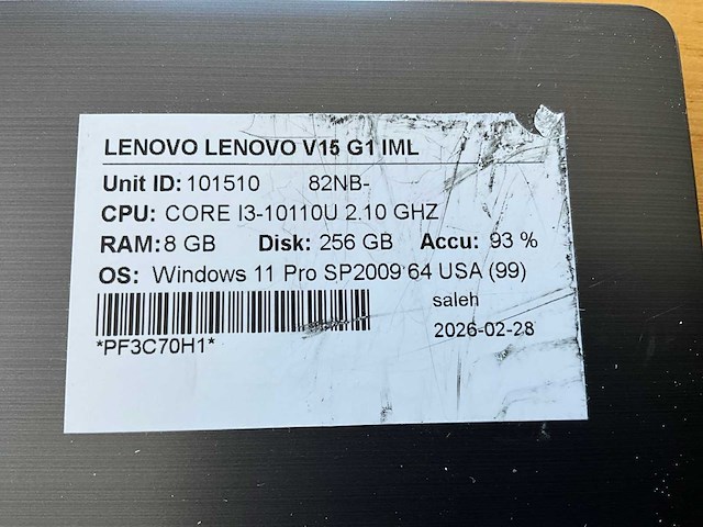 Lenovo v15 g1 iml laptop - afbeelding 5 van  5