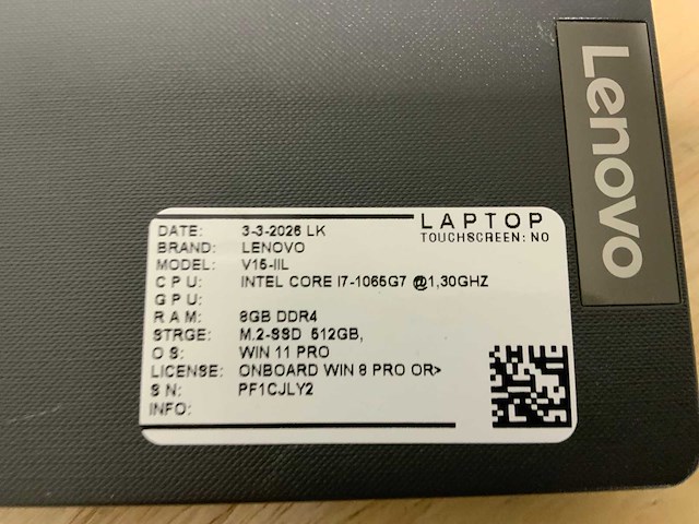Lenovo v15-iil(i7) laptop - afbeelding 1 van  1
