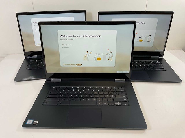 Lenovo yoga c630 15”, core i7 8th gen, 16 gb ram, 128 gb ssd touchscreen chromebooks (3x) - afbeelding 1 van  21