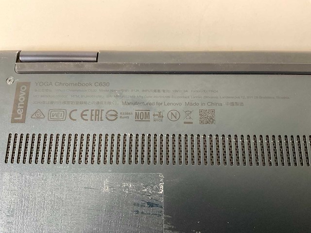 Lenovo yoga c630 15.4”, core i7 8th gen, 16 gb ram, 128 gb ssd touchscreen chromebooks (2x) - afbeelding 16 van  16
