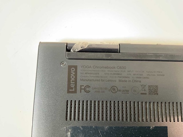 Lenovo yoga c630 15.4”, core i7 8th gen, 16 gb ram, 128 gb ssd touchscreen chromebooks (2x) - afbeelding 7 van  15