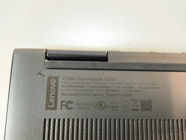 Lenovo yoga c630 15.4”, core i7 8th gen, 16 gb ram, 128 gb ssd touchscreen chromebooks (2x) - afbeelding 14 van  15