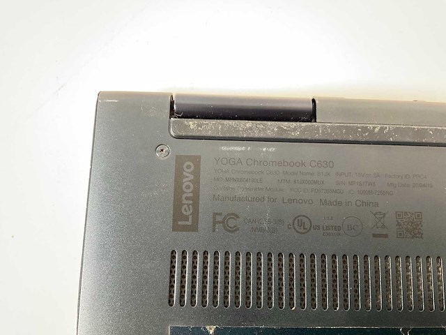 Lenovo yoga c630 15.4”, core i7 8th gen, 16 gb ram, 128 gb ssd touchscreen chromebooks (2x) - afbeelding 12 van  14