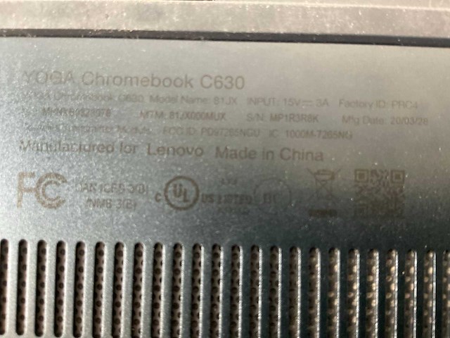 Lenovo yoga c630 15.6”, core(tm) i7 8th gen, 16 gb ram, 128 gb ssd chromebooks (3x) - afbeelding 13 van  17