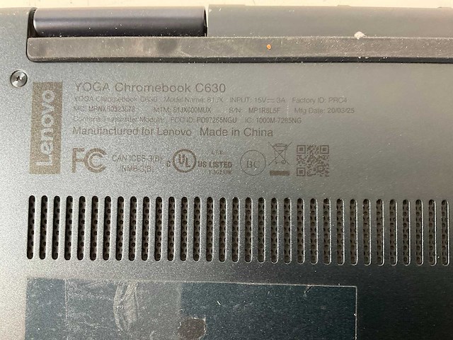 Lenovo yoga c630 15.6”, core(tm) i7 8th gen, 16 gb ram, 128 gb ssd chromebooks (3x) - afbeelding 16 van  23