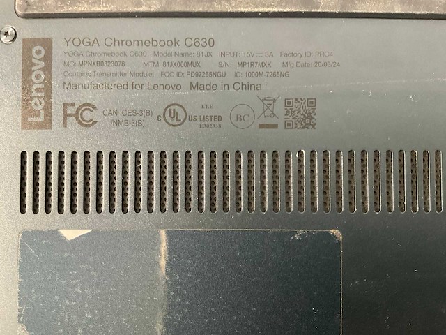 Lenovo yoga c630 15.6”, core(tm) i7 8th gen, 16 gb ram, 128 gb ssd chromebooks (3x) - afbeelding 16 van  23