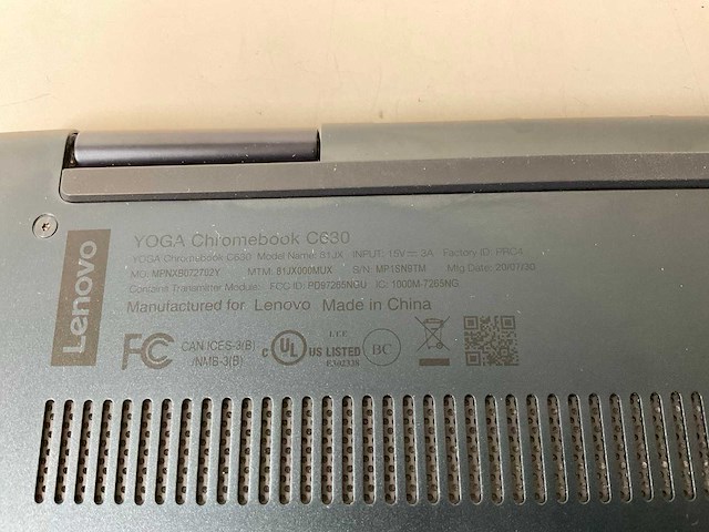 Lenovo yoga c630 16”, core i7 8th gen, 16 gb ram, 128 gb ssd touchscreen chromebook - afbeelding 7 van  7
