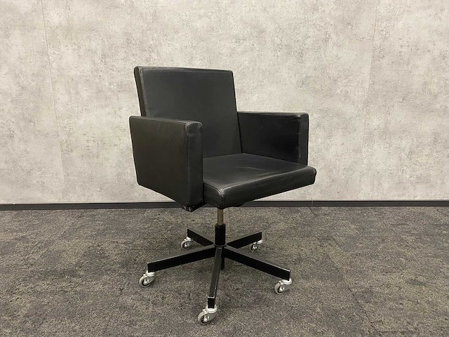Lensvelt avl - bureaustoel - zwart leder - afbeelding 1 van  16
