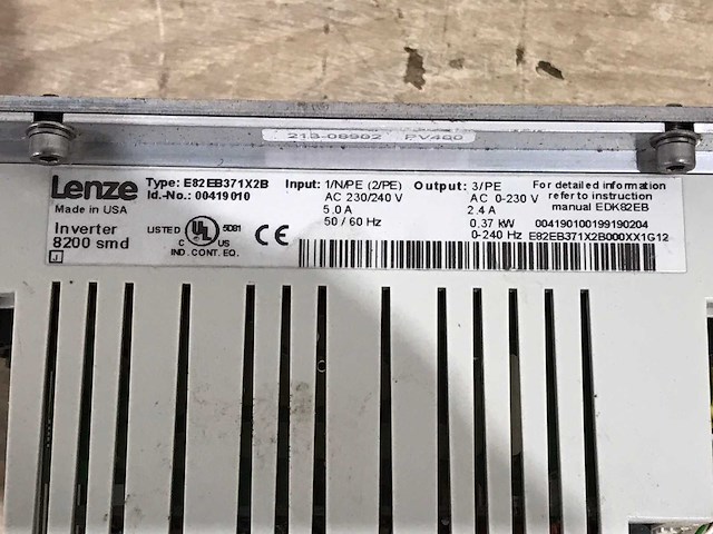 Lenze e82eb371x2b inverter - afbeelding 3 van  4