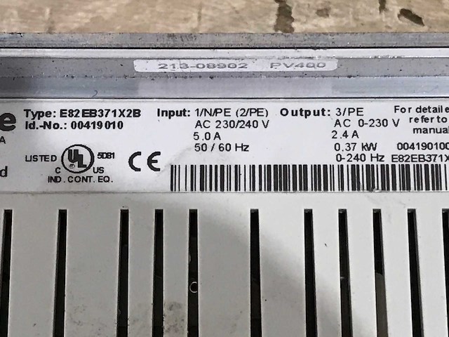 Lenze e82eb371x2b inverter - afbeelding 4 van  4