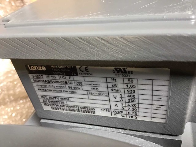 Lenze electro motor - afbeelding 3 van  5