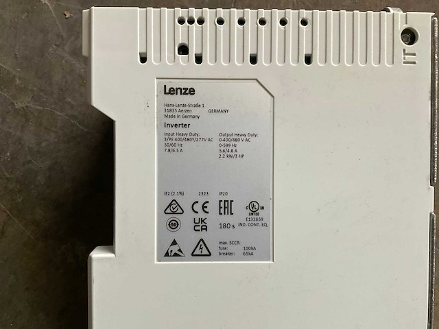 Lenze i51ae222f10v10000s frequentieregelaar - afbeelding 3 van  4