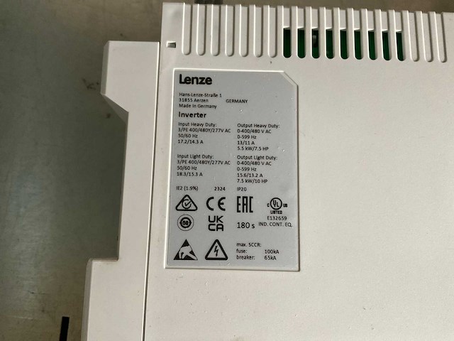 Lenze i51ae255f10v10000s frequentieregelaar - afbeelding 3 van  3
