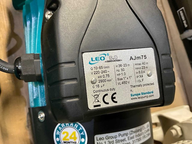Leo ajm75 centrifugaalpomp - afbeelding 3 van  4