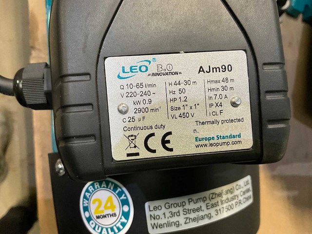 Leo ajm90 centrifugaalpomp - afbeelding 3 van  4
