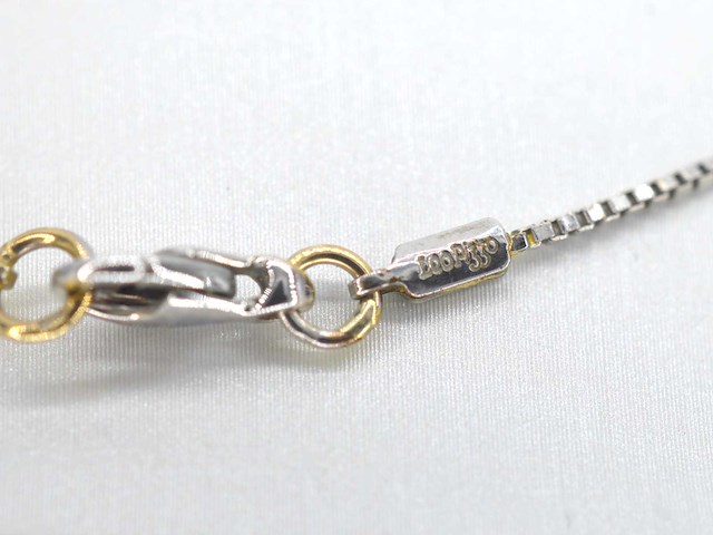 Leo pizzo - gouden bicolour ketting met diamant - afbeelding 8 van  9
