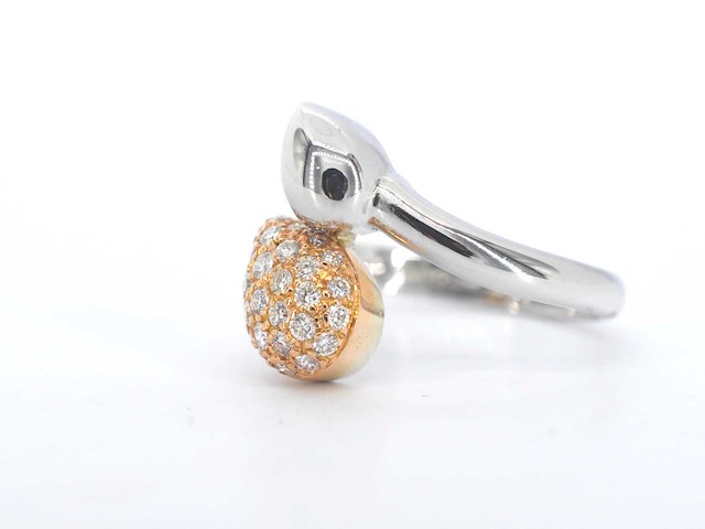 Leo pizzo - gouden slagring bicolour met diamanten - afbeelding 6 van  10