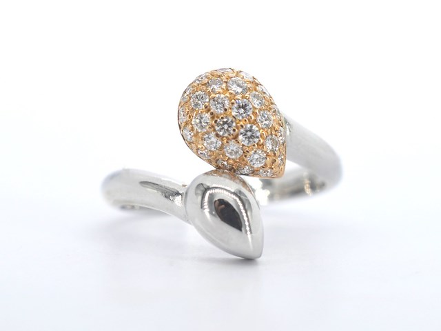 Leo pizzo - gouden slagring bicolour met diamanten - afbeelding 1 van  11