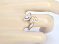 Leo pizzo - gouden slagring bicolour met diamanten - afbeelding 4 van  11