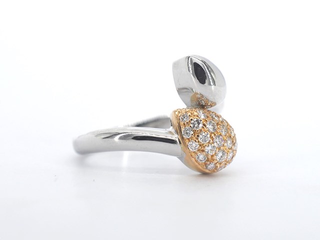 Leo pizzo - gouden slagring bicolour met diamanten - afbeelding 5 van  11