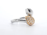 Leo pizzo - gouden slagring bicolour met diamanten - afbeelding 5 van  11