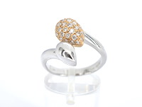 Leo pizzo - gouden slagring bicolour met diamanten - afbeelding 7 van  11