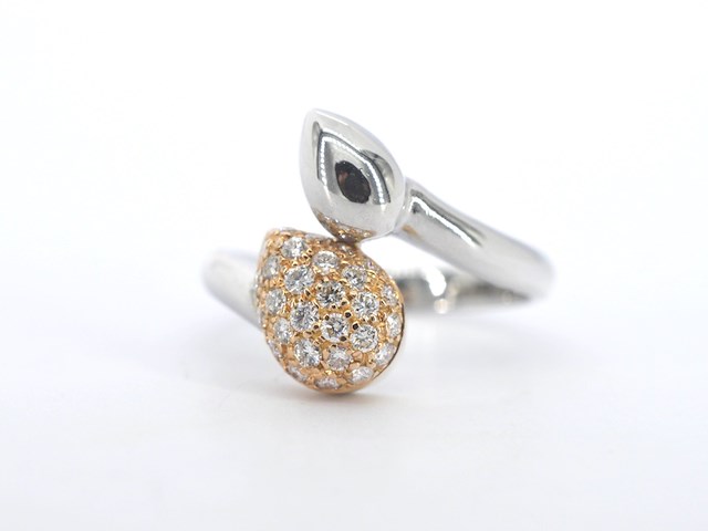 Leo pizzo - gouden slagring bicolour met diamanten - afbeelding 10 van  11