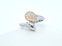 Leo pizzo - gouden slagring bicolour met diamanten - afbeelding 11 van  11