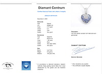 Leo pizzo - witgouden hart hanger met diamanten en saffieren - afbeelding 5 van  11