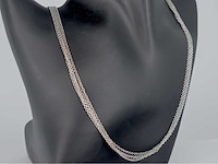Leo pizzo - witgouden ketting met drie lagen - afbeelding 2 van  6
