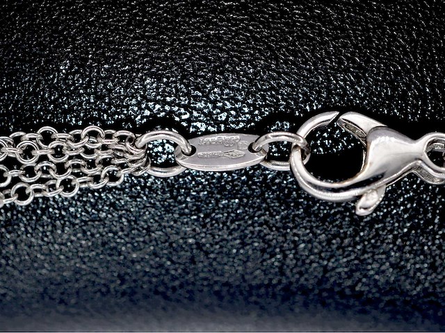 Leo pizzo - witgouden ketting met drie lagen - afbeelding 5 van  6